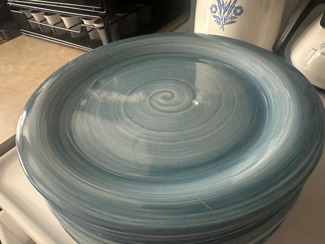 Blue Swirl Dinner Plates (Set of 4)