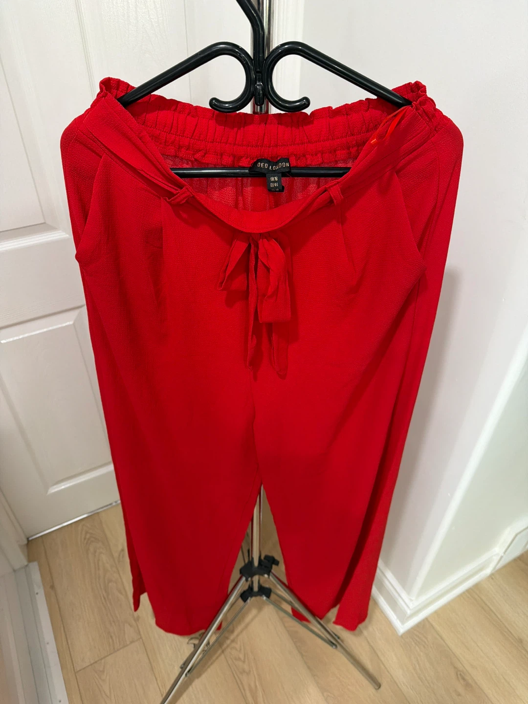 Red Crepe Trousers