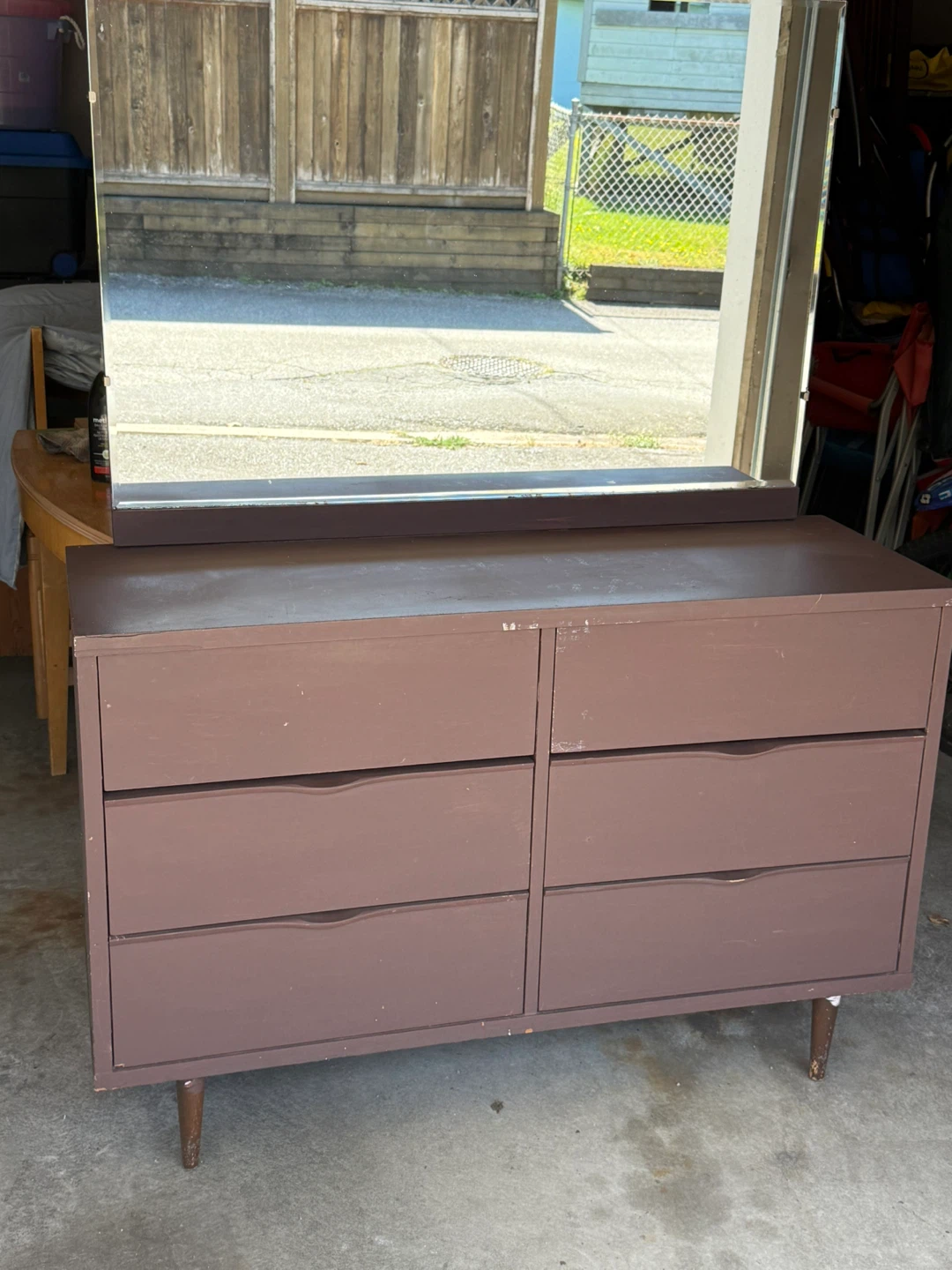 Refinishes Delight! Antique Dresser with Mirror