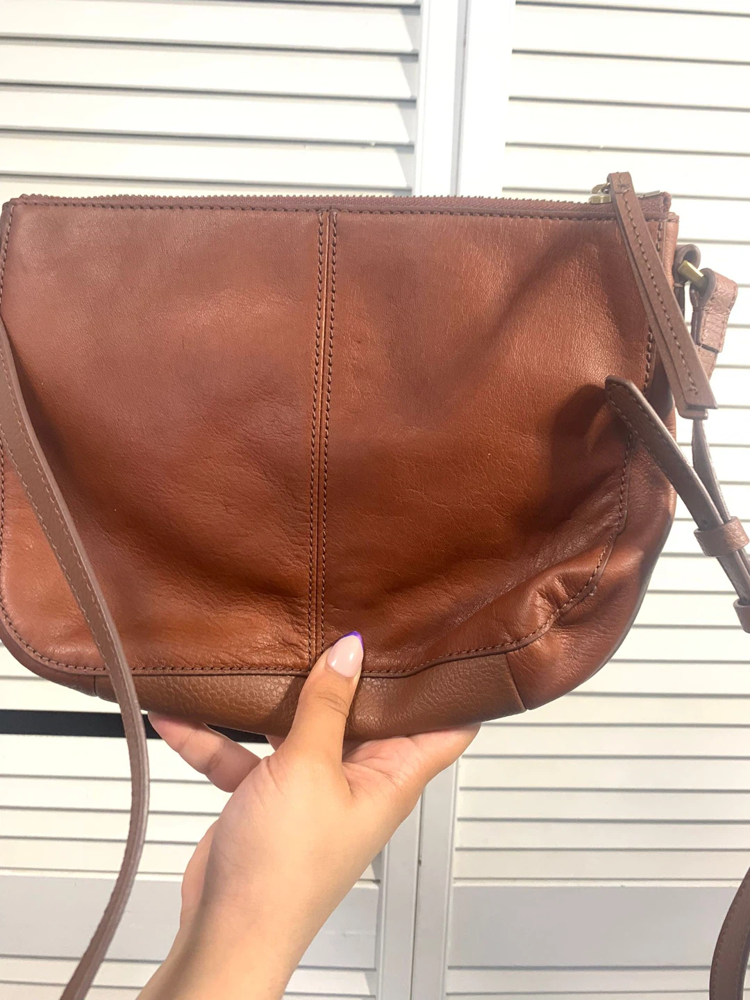 Fossil Brown Leather Crossbody Bag - photo 4