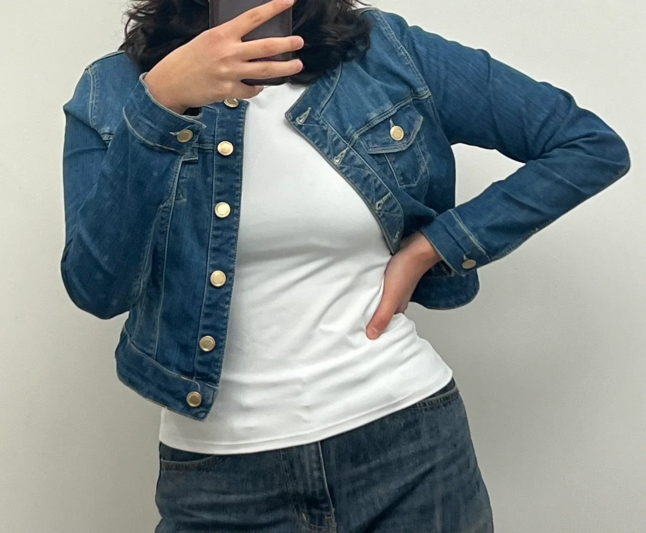 Women's Blue Denim Jacket - photo 2