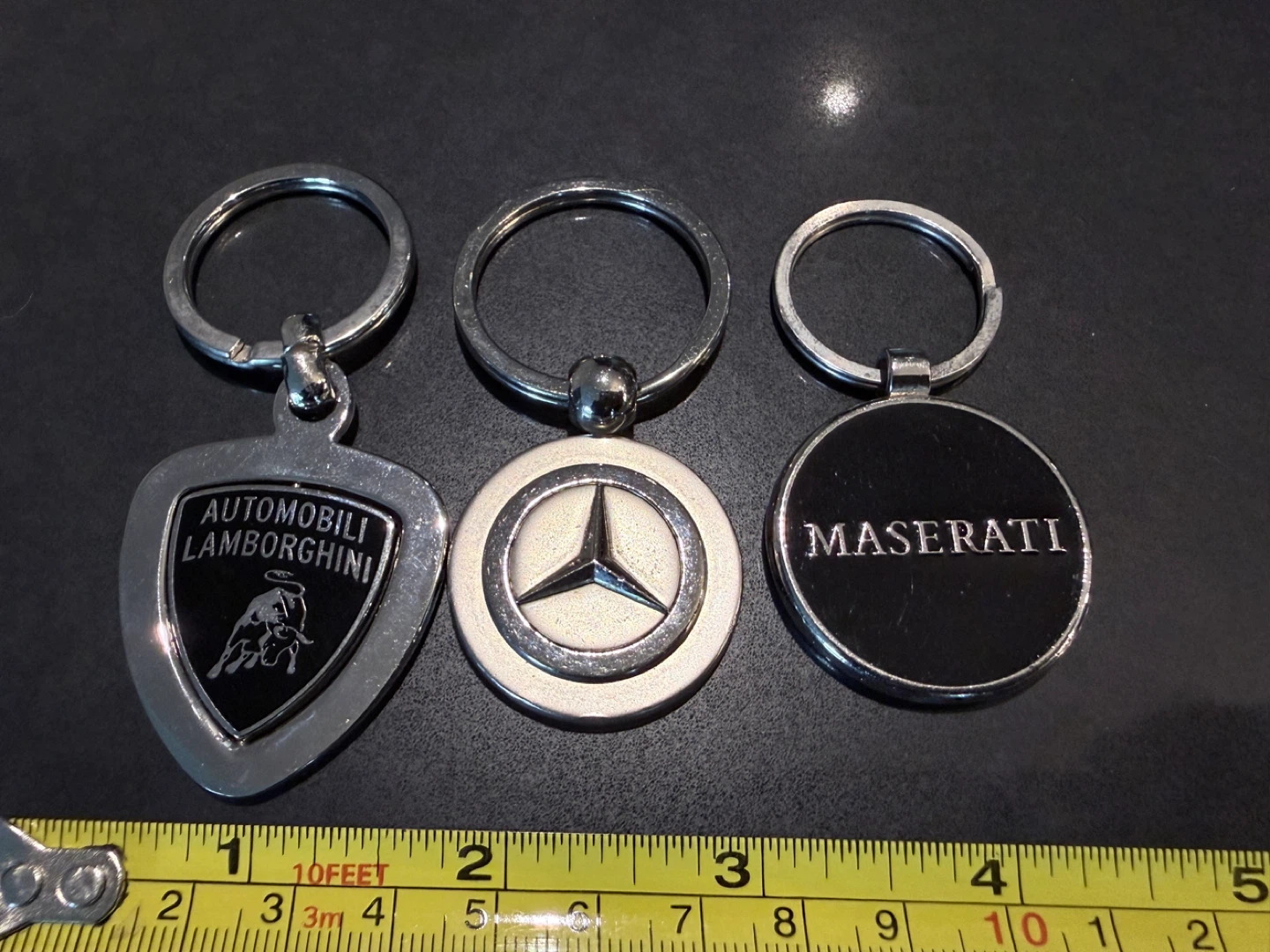 Lamborghini, Mercedes, Maserati Keychains