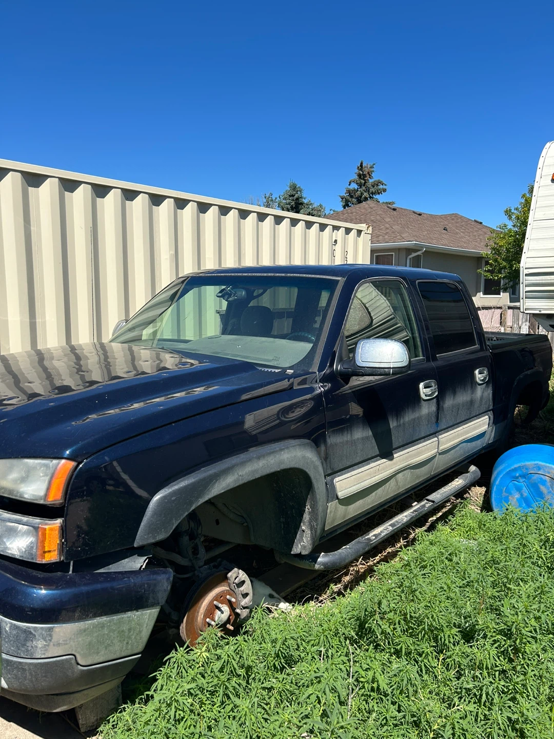 Blue Chevrolet Silverado Pickup Truck - For Parts