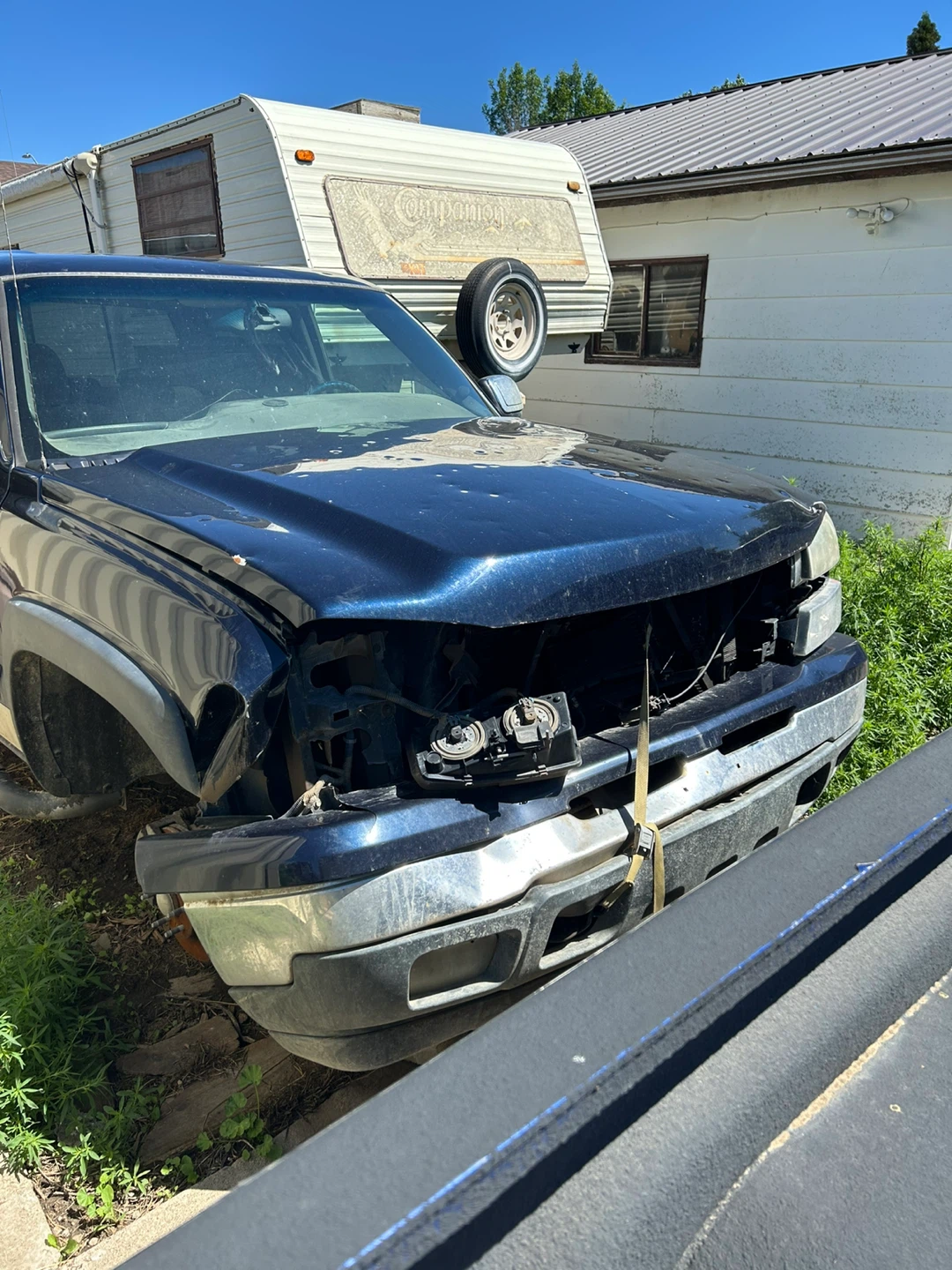 Blue Chevrolet Silverado Pickup Truck - For Parts - photo 2