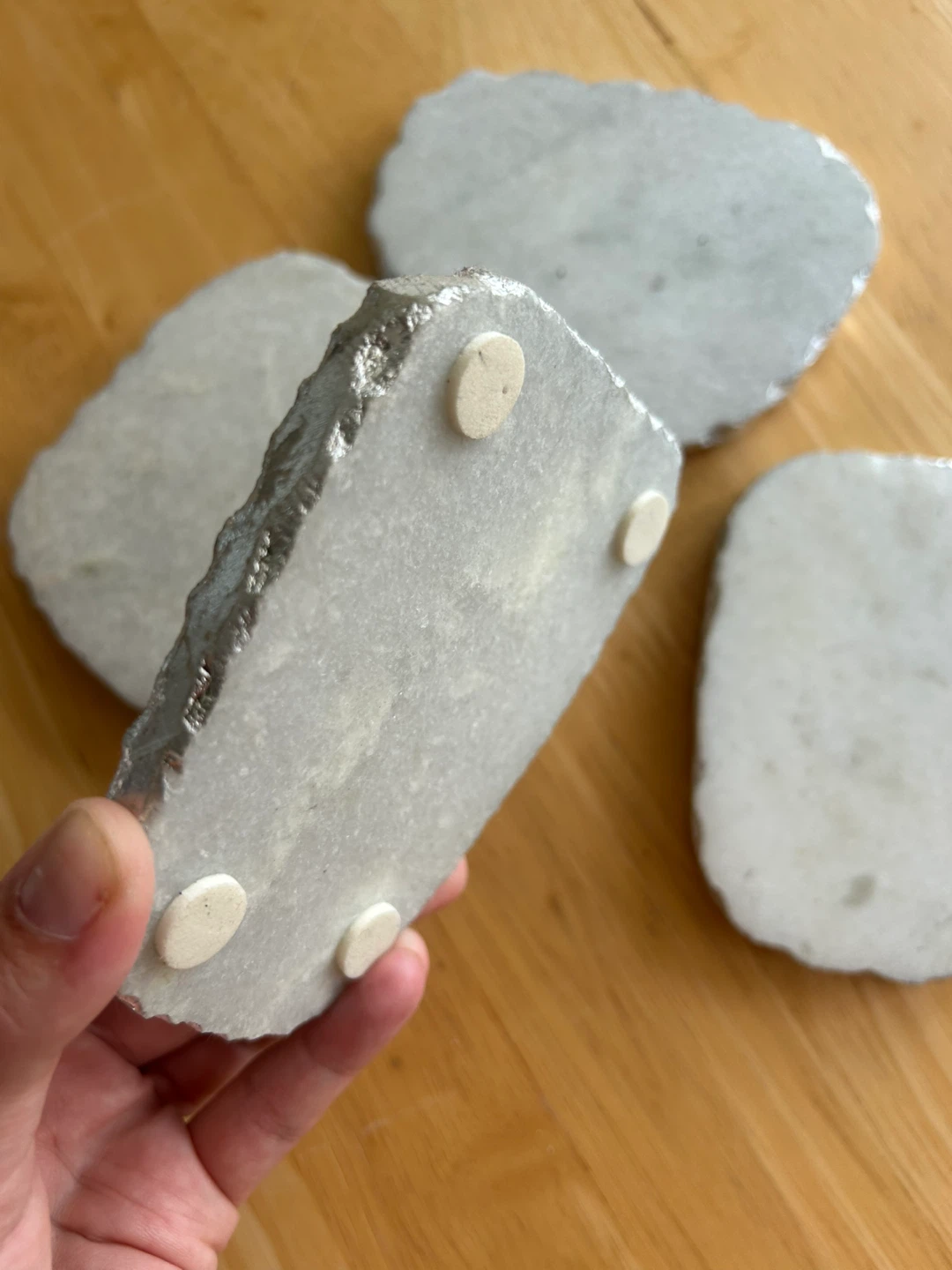 Set of 4 Marble Coasters - photo 2