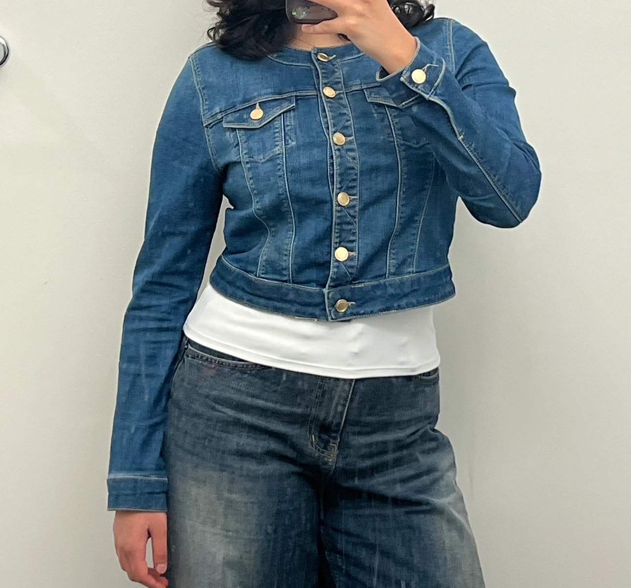 Women's Blue Denim Jacket - photo 3