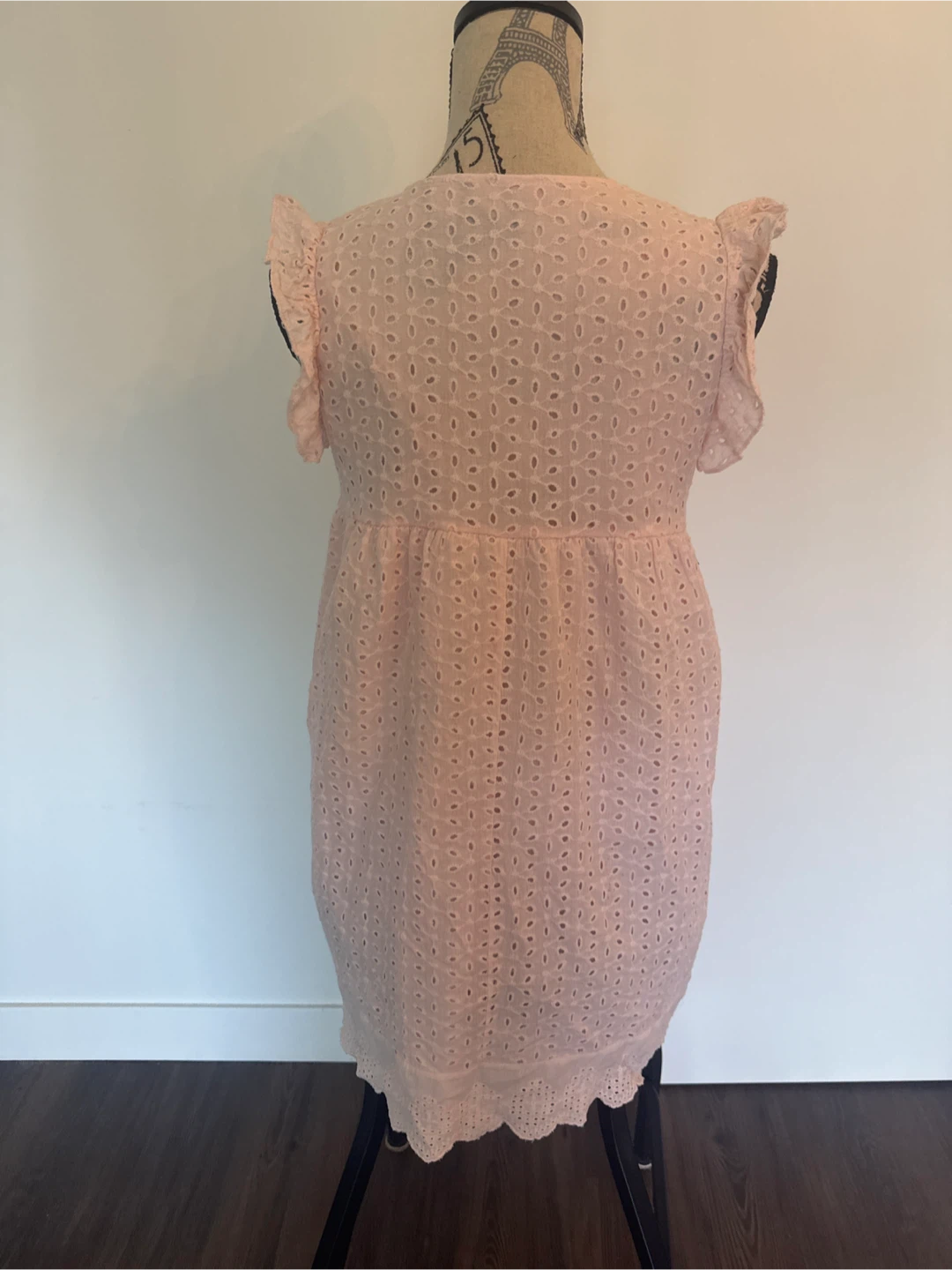 Vivva Pink Eyelet Dress S/M with pockets - photo 4