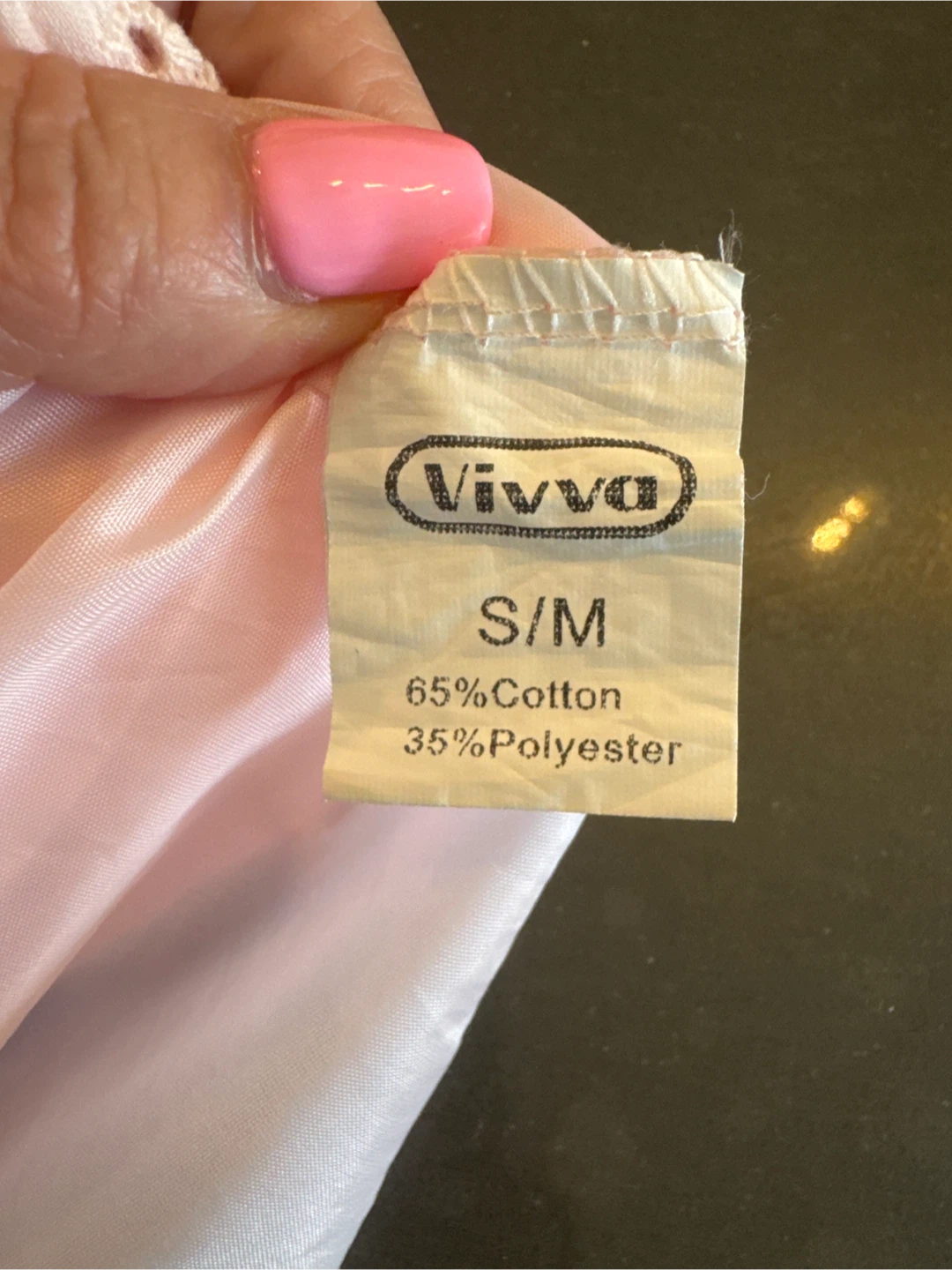 Vivva Pink Eyelet Dress S/M with pockets - photo 5