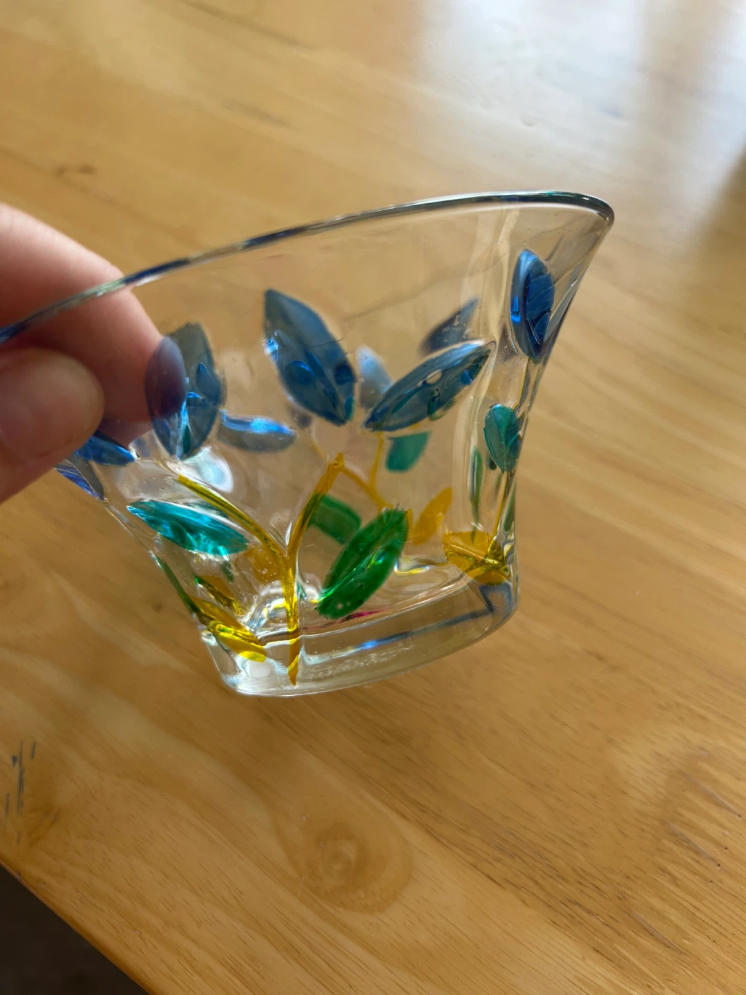 Italian Glass Bowl with Floral Design - photo 2