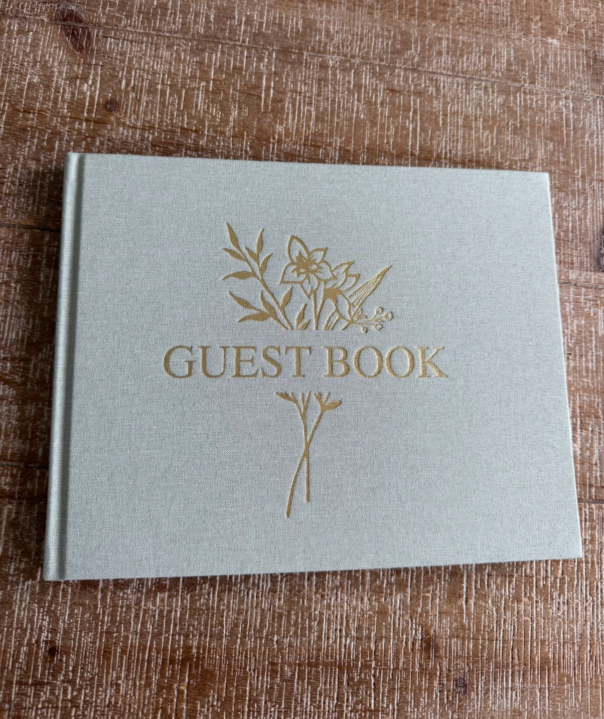 Linen Wedding Guest Book Set