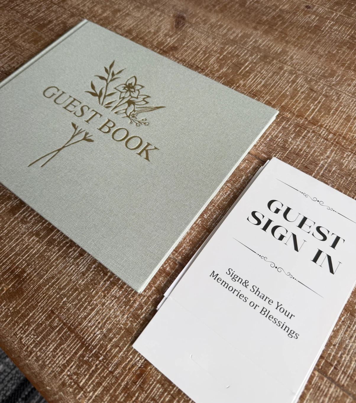 Linen Wedding Guest Book Set - photo 3