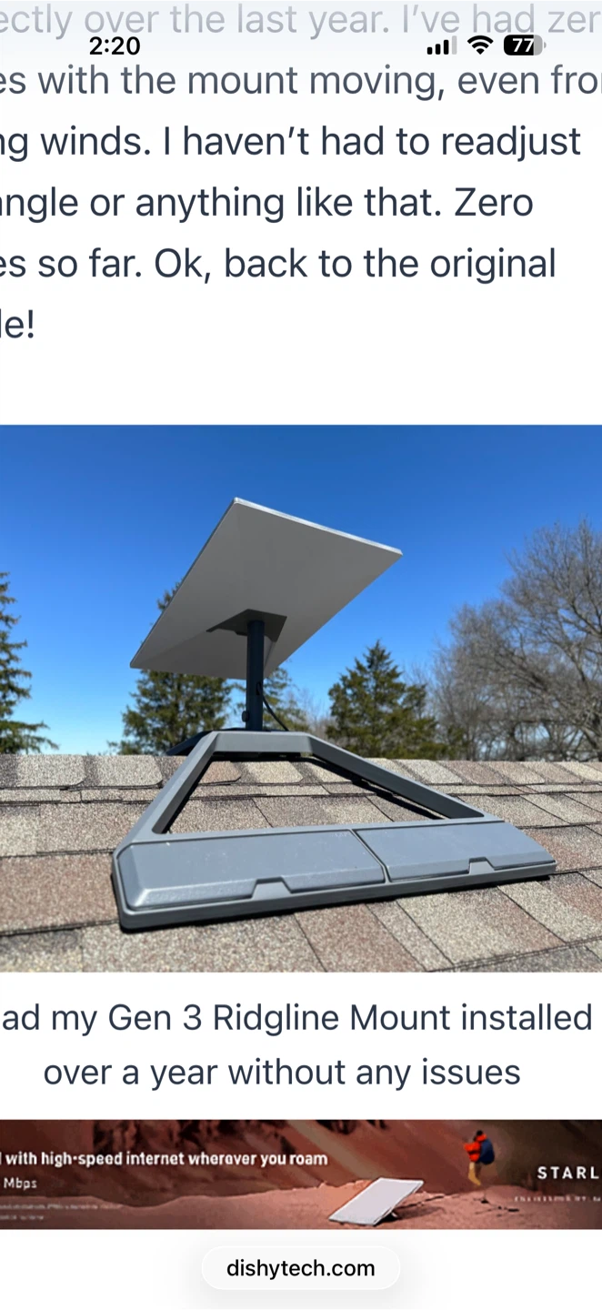 Starlink Ridgeline Mount