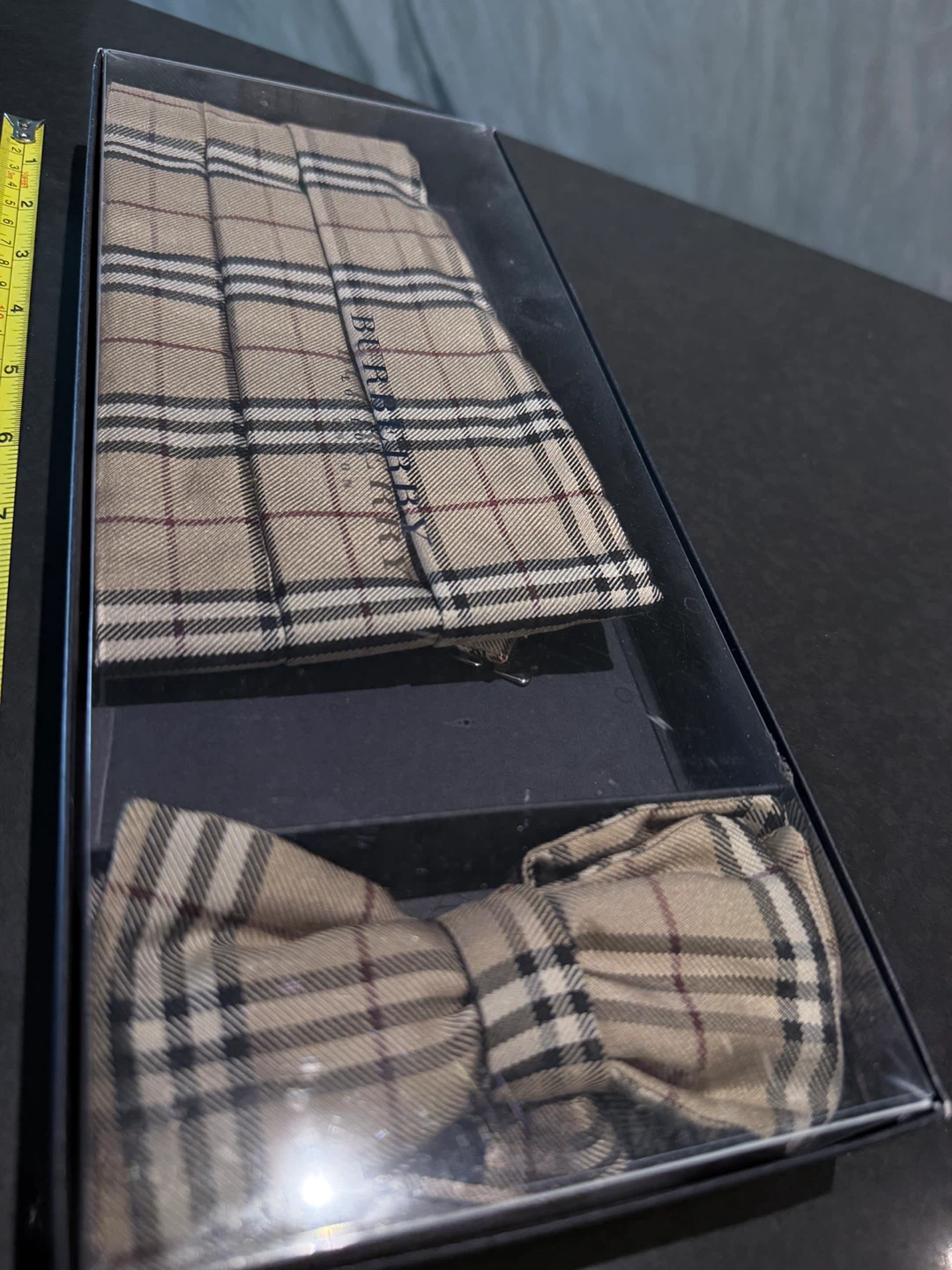 Burberry London Tartan Bow Tie and Cummerbund Set