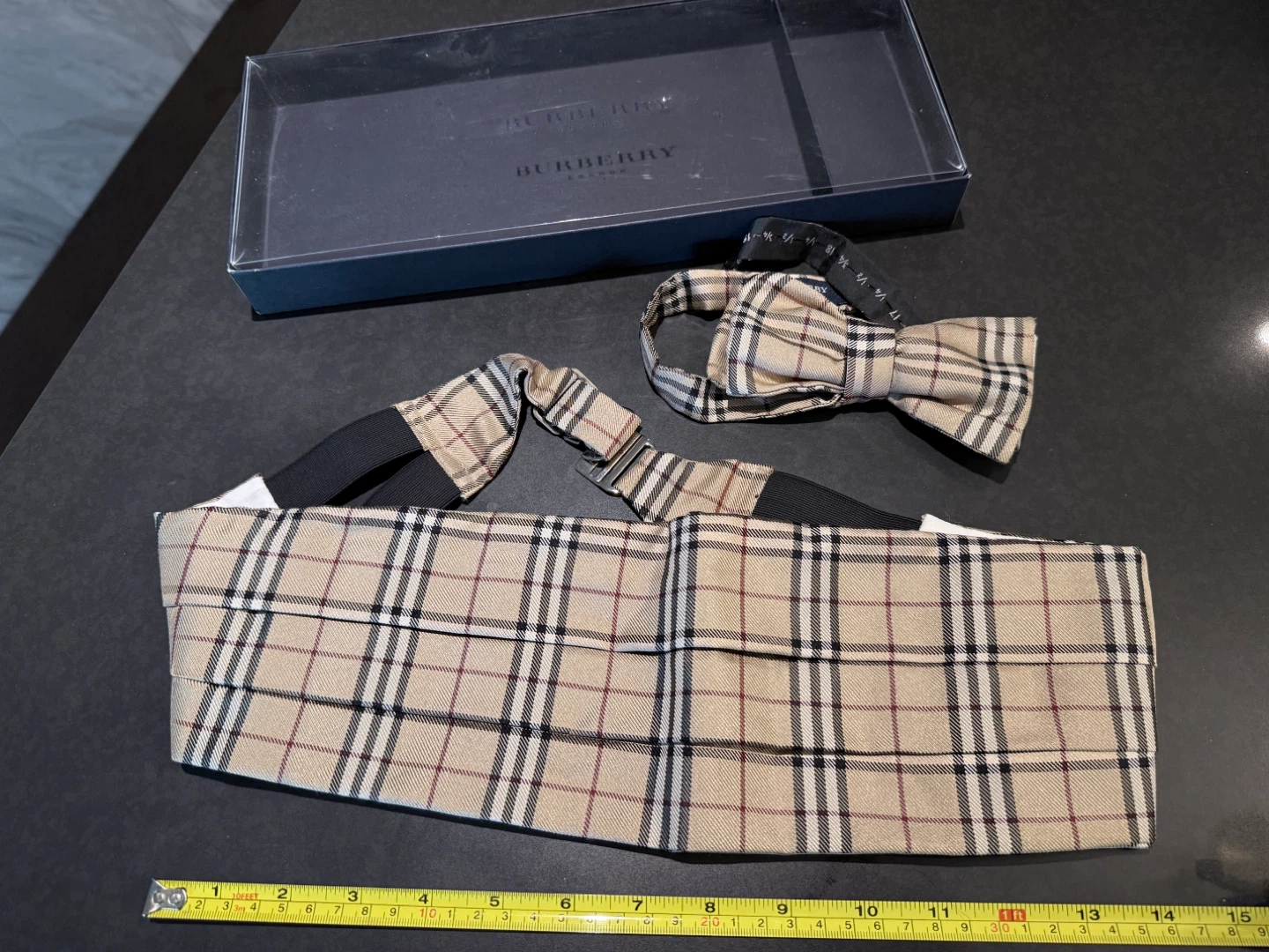 Burberry London Tartan Bow Tie and Cummerbund Set - photo 2