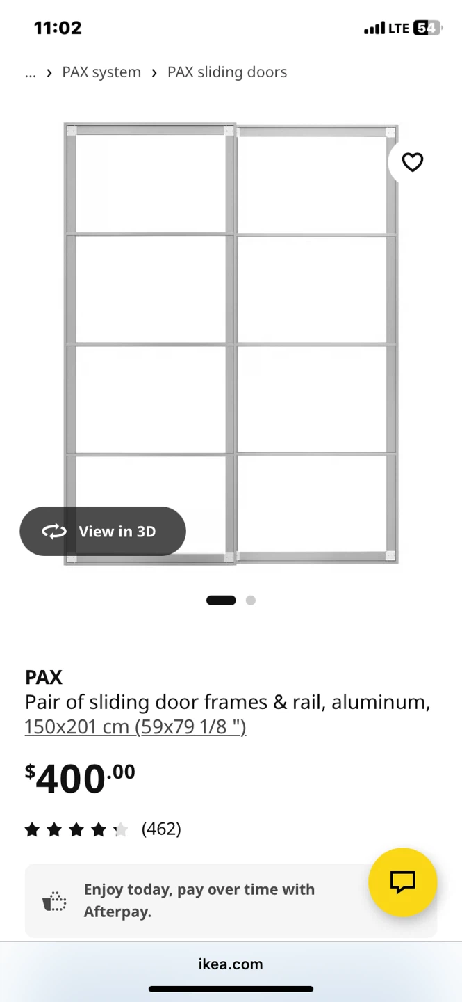 IKEA PAX Wardrobe door frame