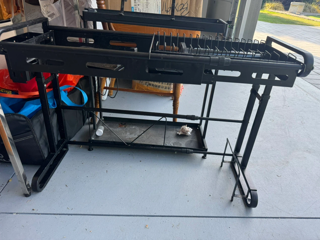 Black Metal Dish Rack Drying Shelf - photo 3