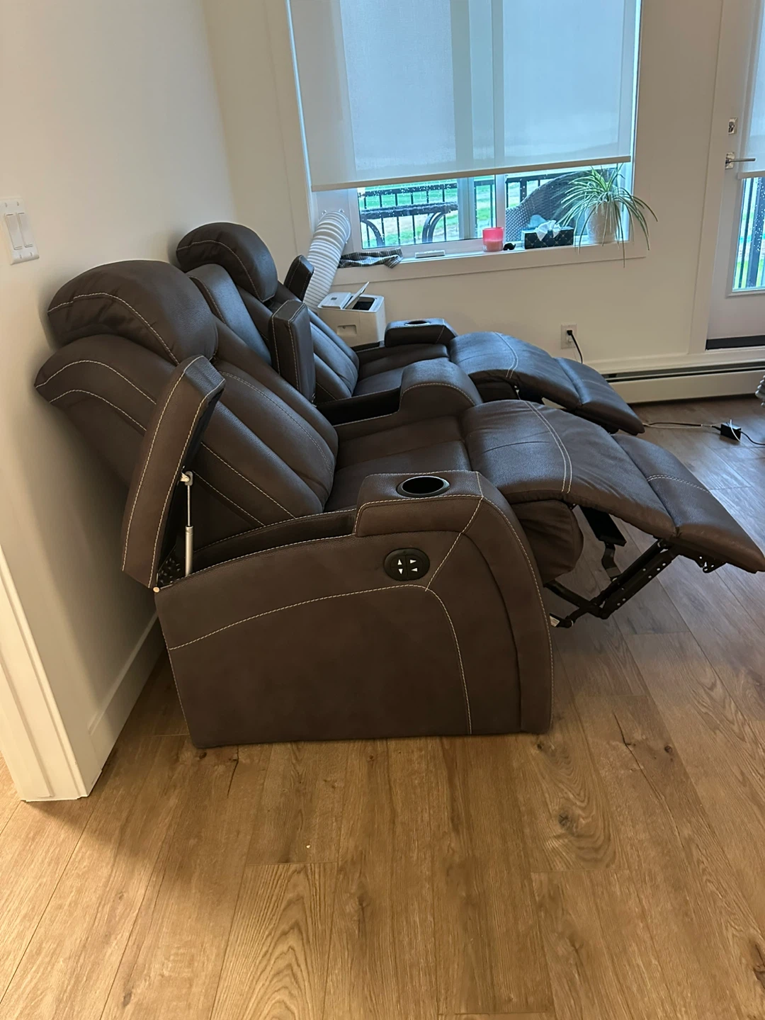 Double Leather Recliner Loveseat - photo 3