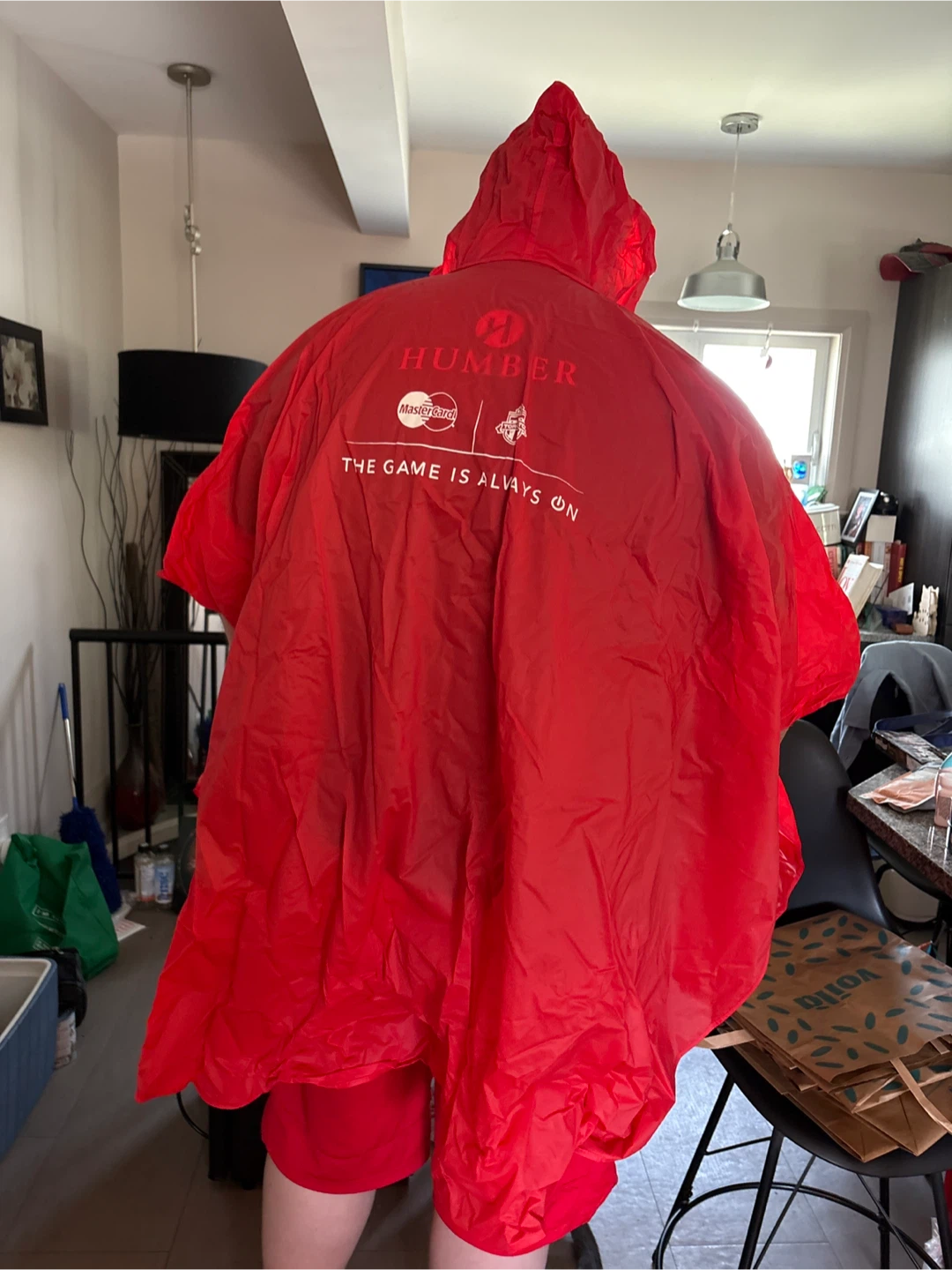 TFC Red Poncho Raincoat