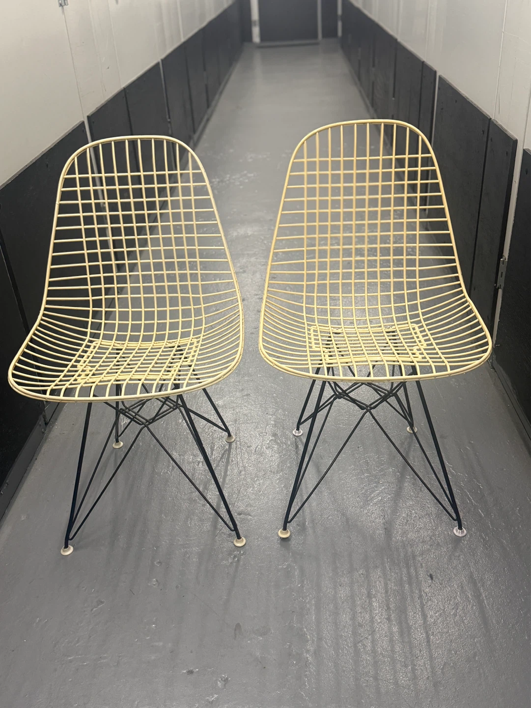 Set of 2 Eames Eiffel Wire Eiffel Tower Chairs