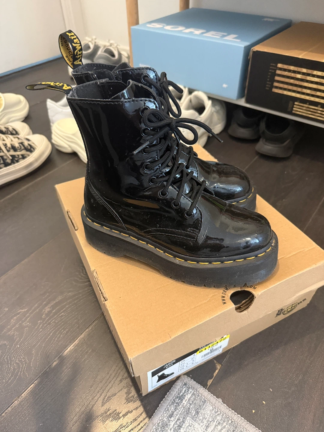 Dr. Martens Patent Black Boots