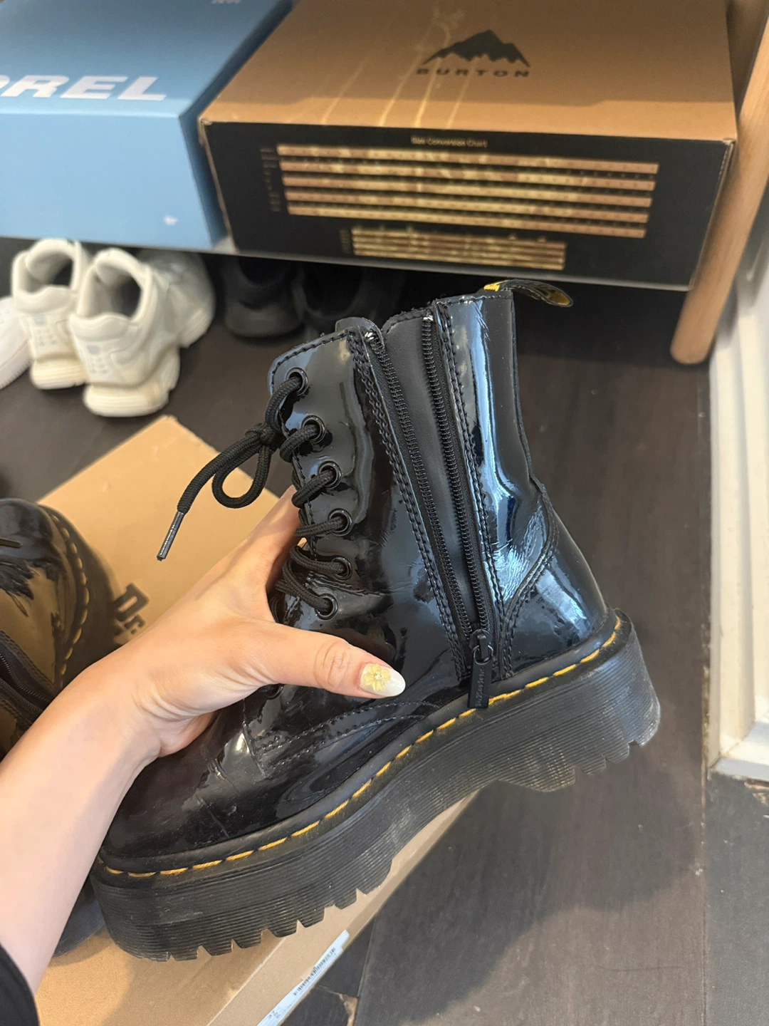 Dr. Martens Patent Black Boots - photo 3