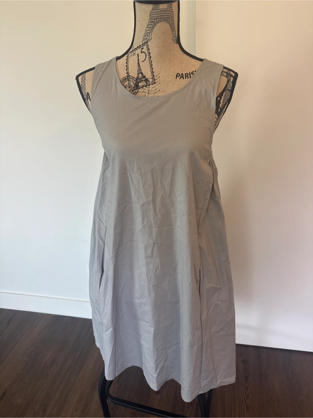 Prologue Gray Sleeveless Dress. Cotton/spandex