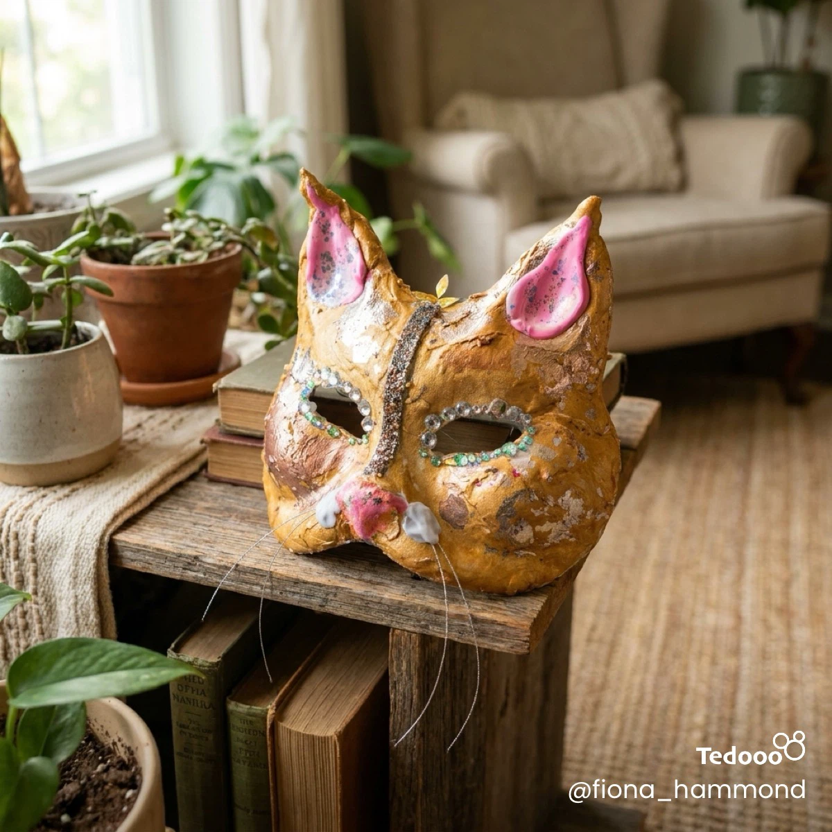 Handmade Cat Mask - one of a kind