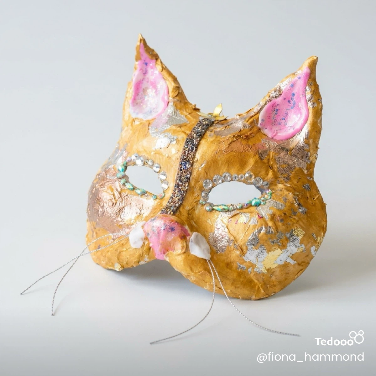 Handmade Cat Mask - one of a kind - photo 2