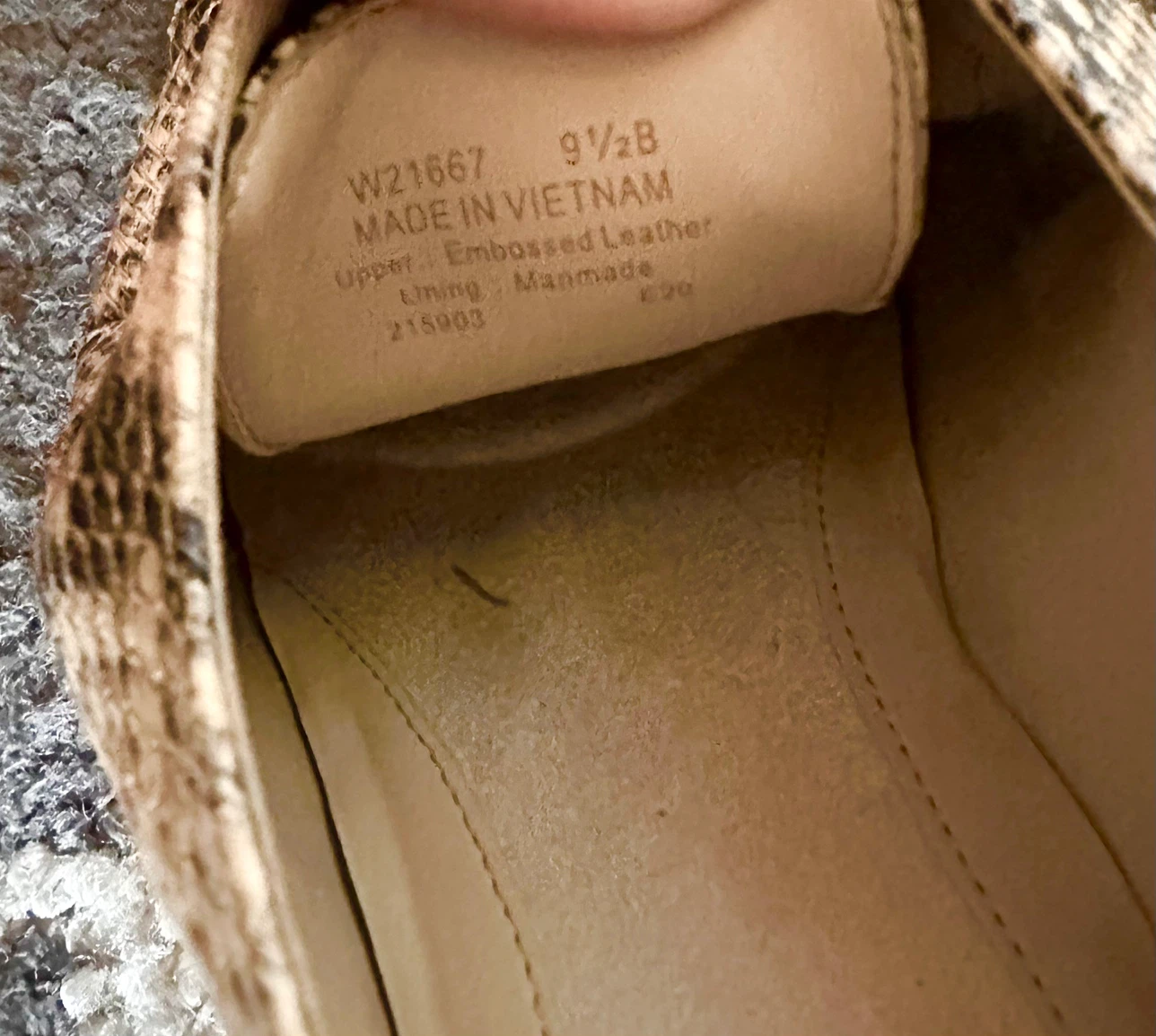 Cole Haan Snakeskin Embossed Leather Oxford Flats - photo 5