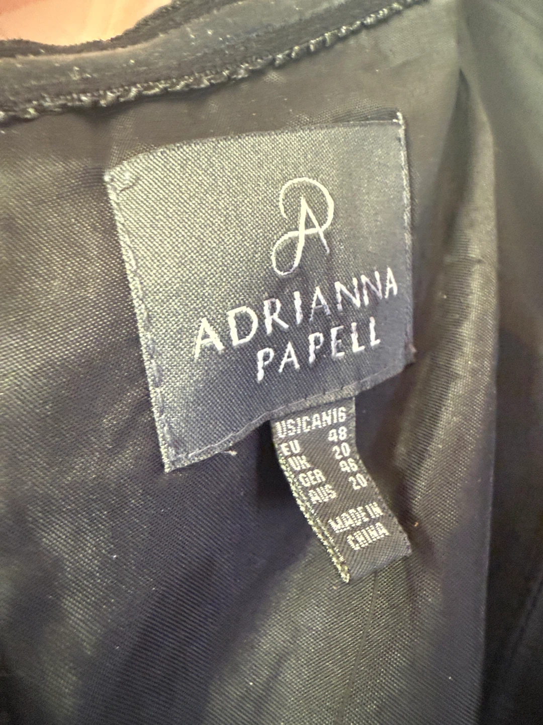 Adrianna Papell Black Embellished Formal Dress