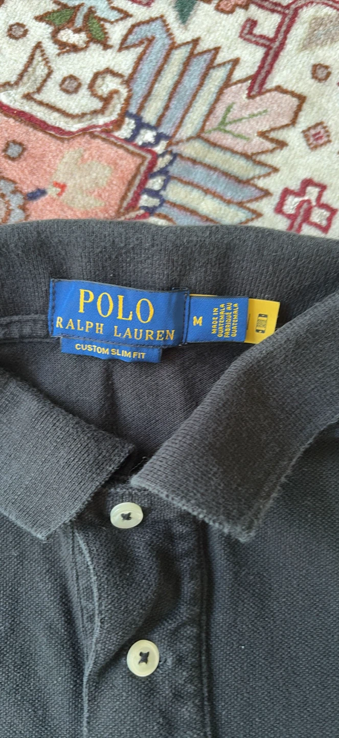 Polo Ralph Lauren Custom Slim Fit Black Polo Shirt - photo 2