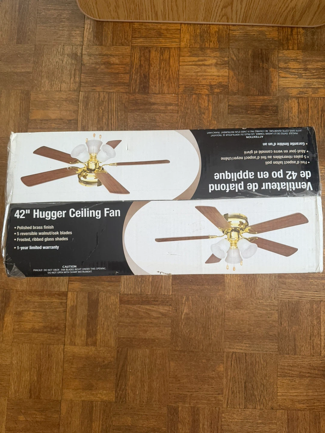 42" Hugger Ceiling Fan with Reversible Blades