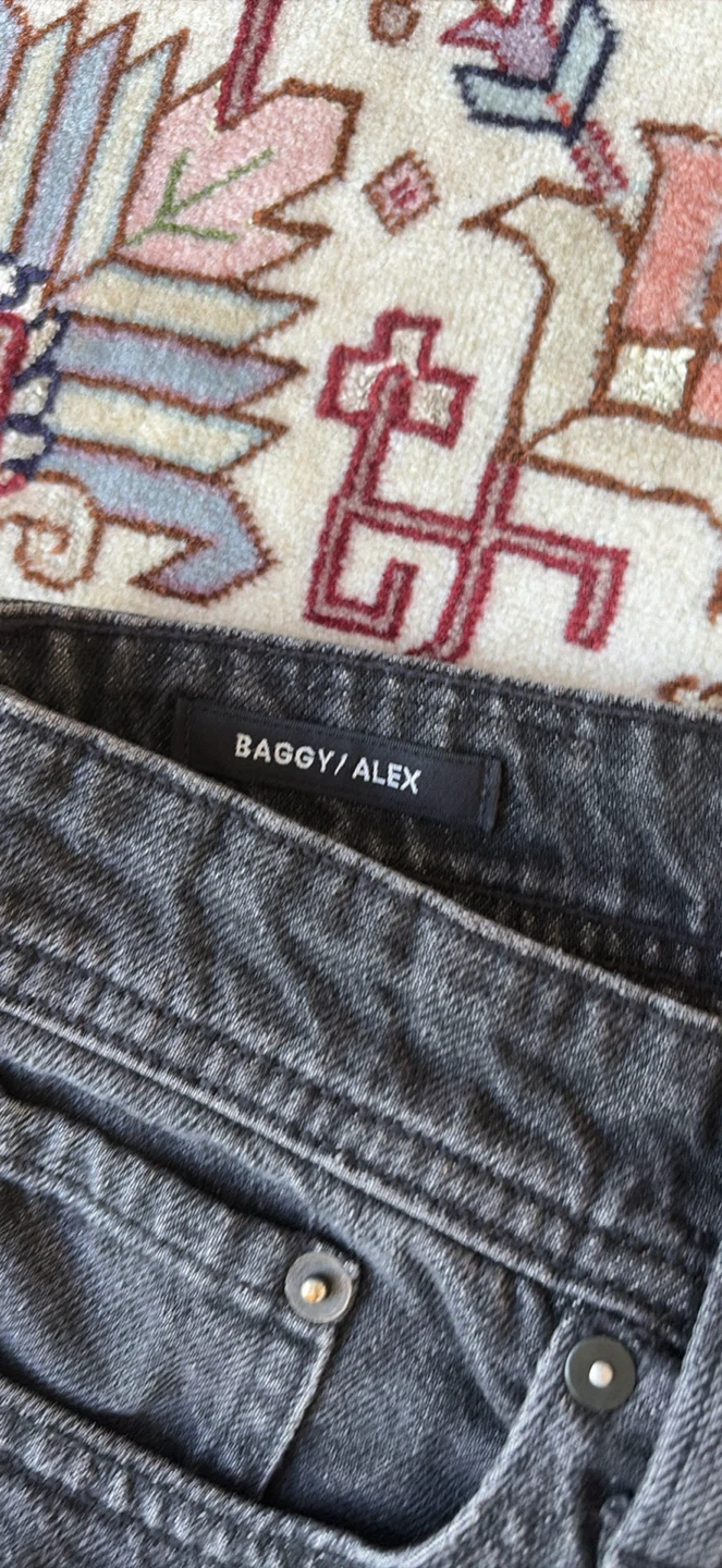 BAGGY Charcoal Wash Denim Jeans - photo 2