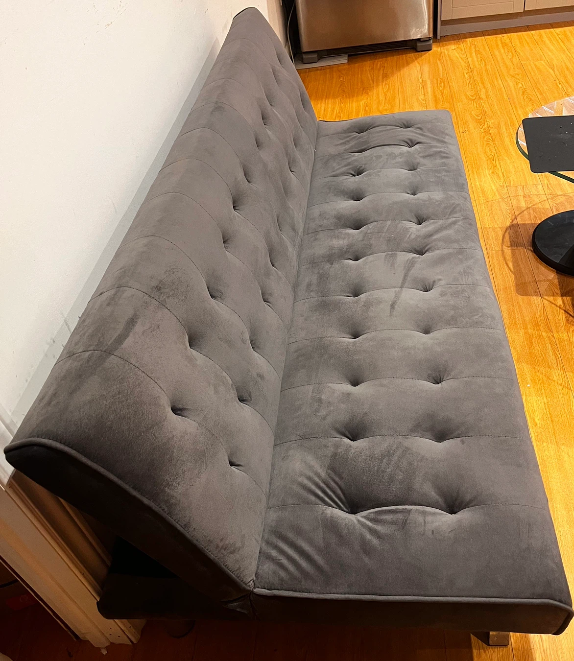 Grey Convertible Futon Sofa Bed