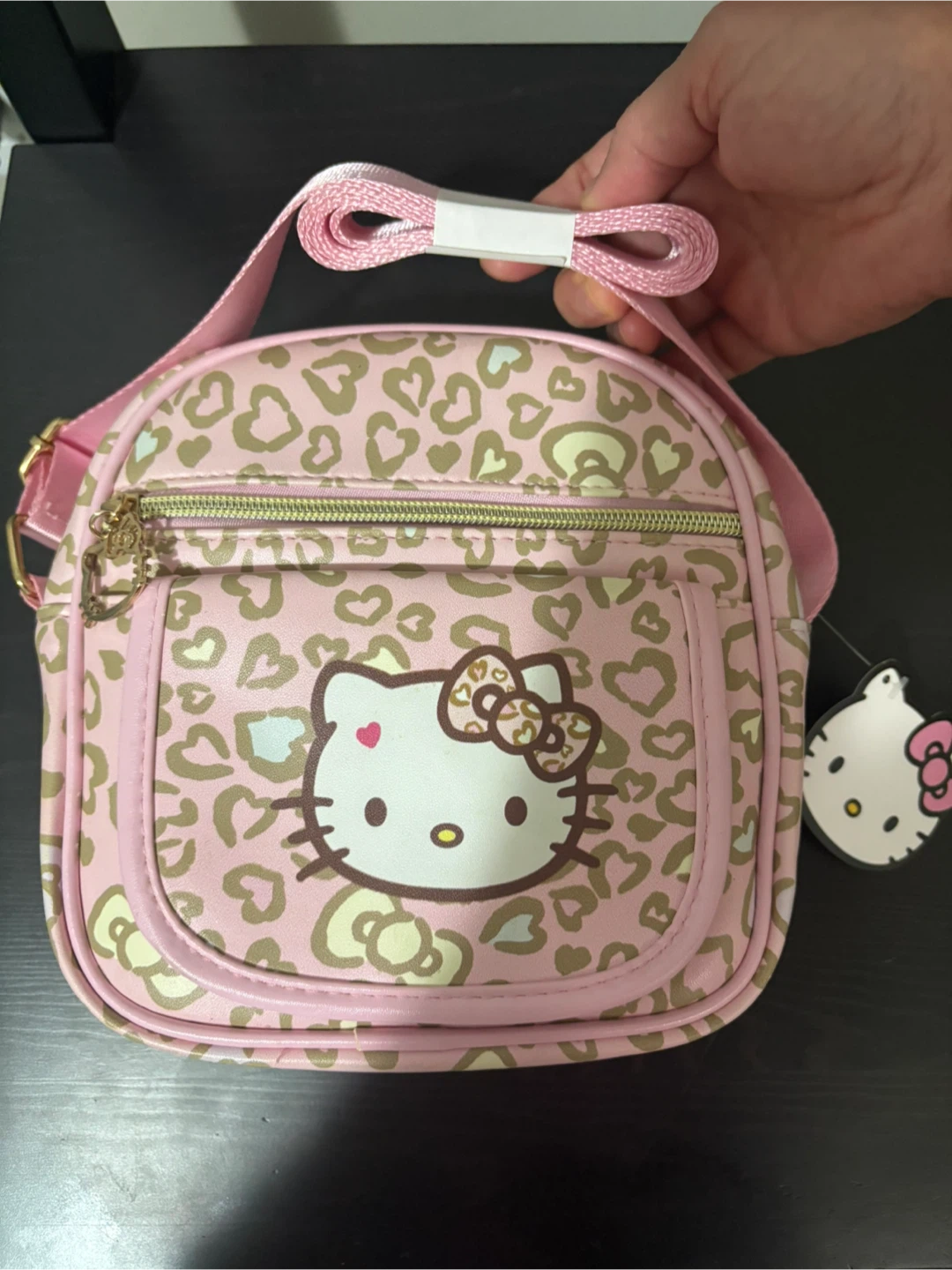 BNWT Rare Sanrio Hello Kitty Pink Leopard Heart bag