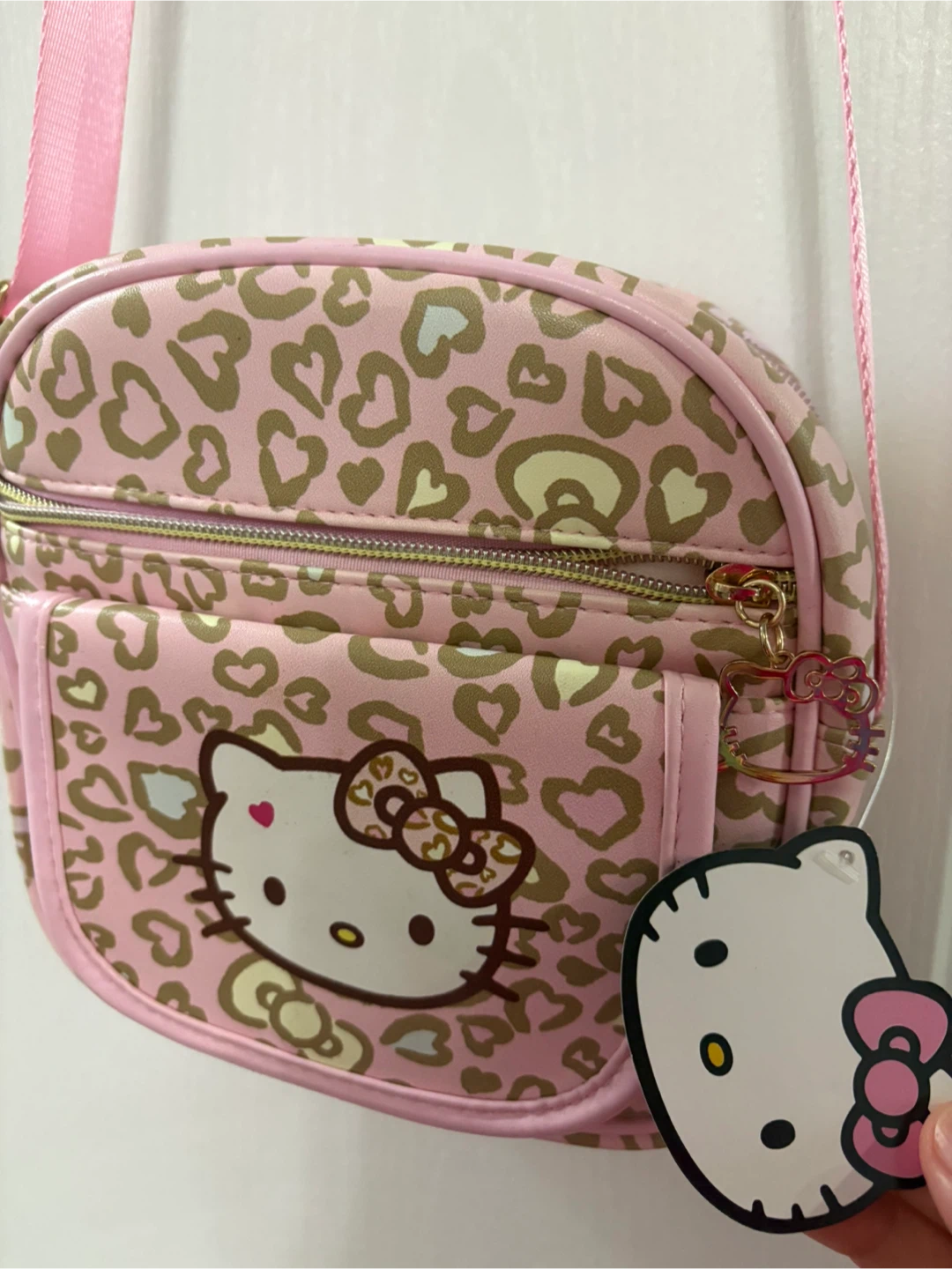 BNWT Rare Sanrio Hello Kitty Pink Leopard Heart bag - photo 3