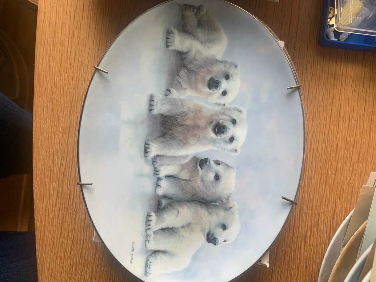 Polar Bear Cub “Polar Pals” Collector Plate by Annette Hatzell