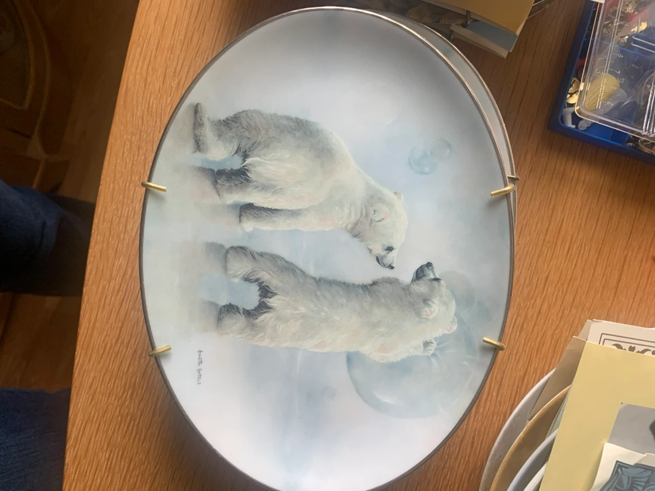 Polar Bear Cub “Polar Pals” Collector Plate by Annette Hatzell - photo 3