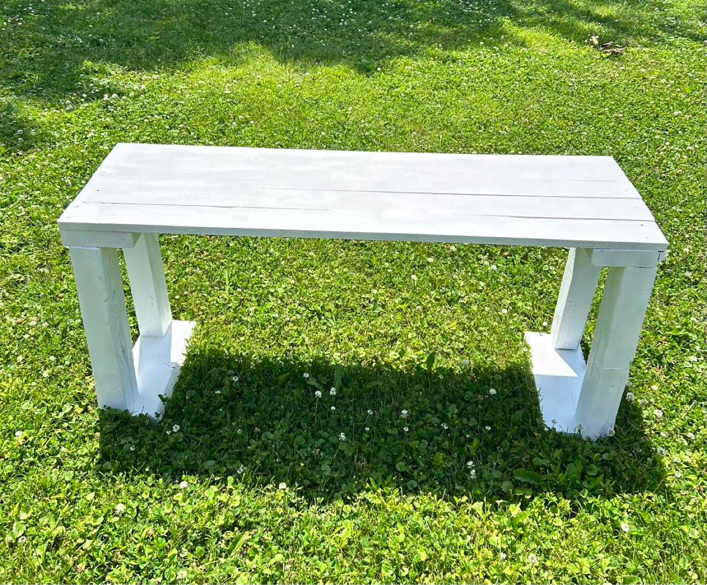 White Wooden Bench