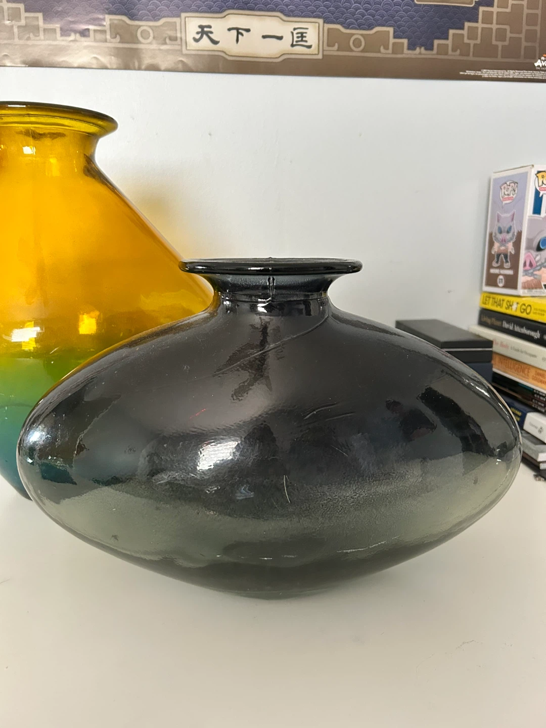 Glass Vase - Amber/Green Ombre - photo 2