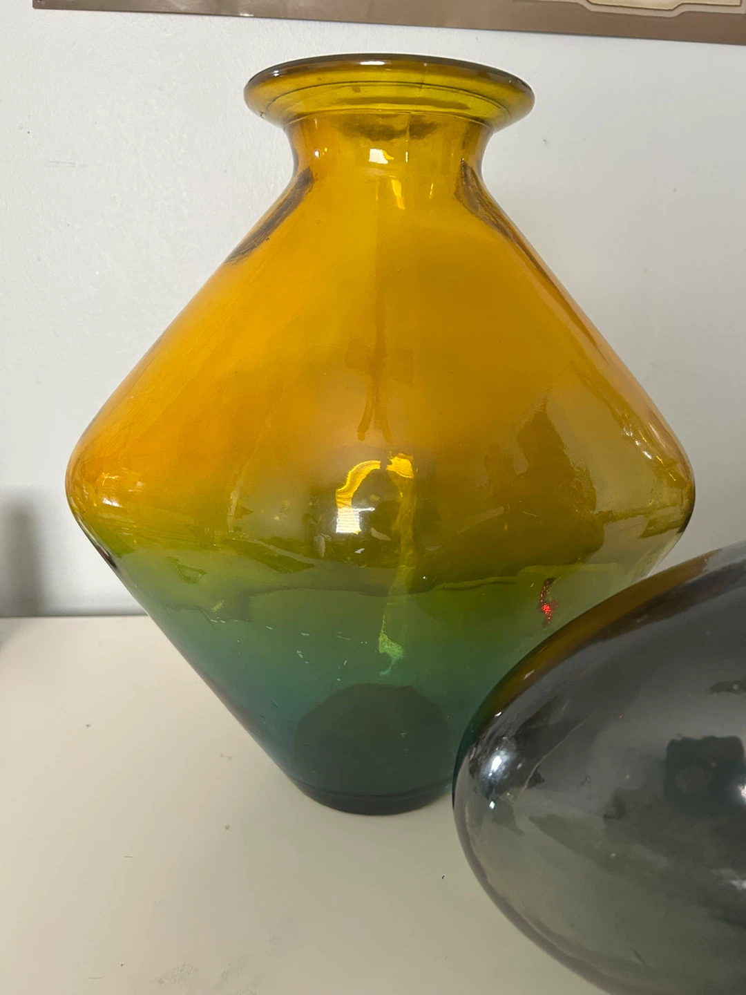 Glass Vase - Amber/Green Ombre - photo 3