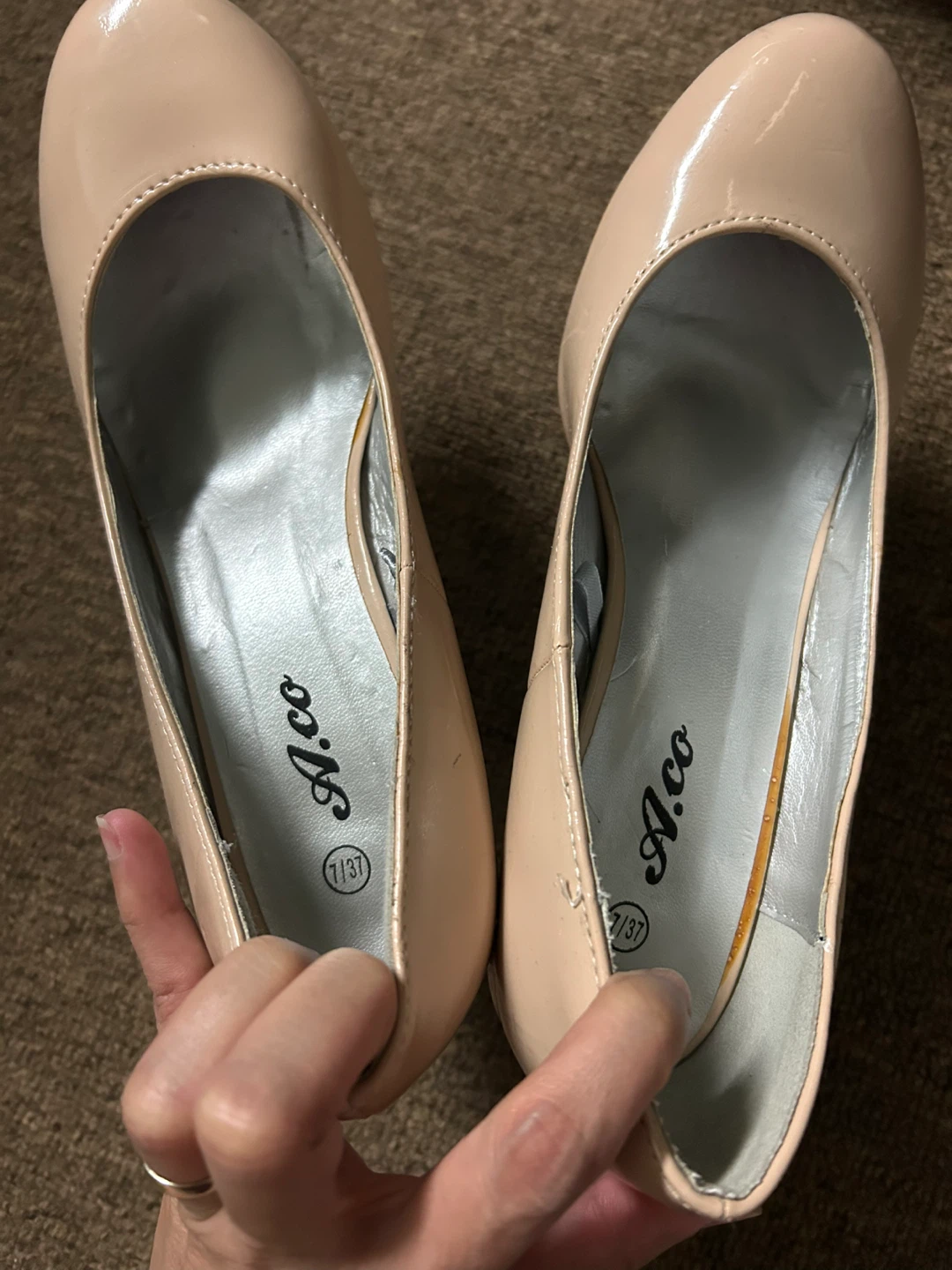 A.co Nude Patent Heels - photo 5