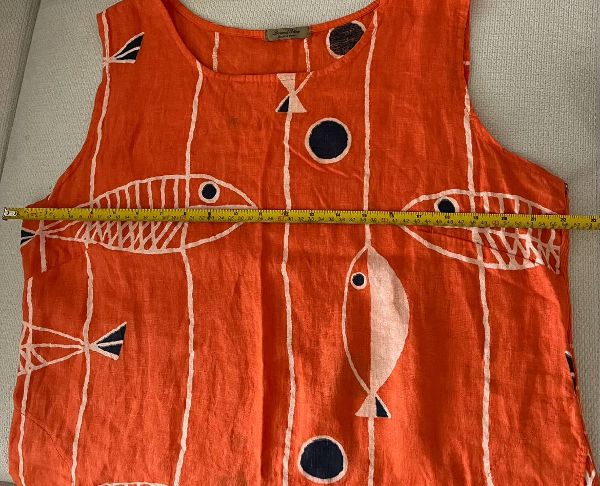 Beyond Capri Orange Fish Print Sleeveless Dress - photo 3