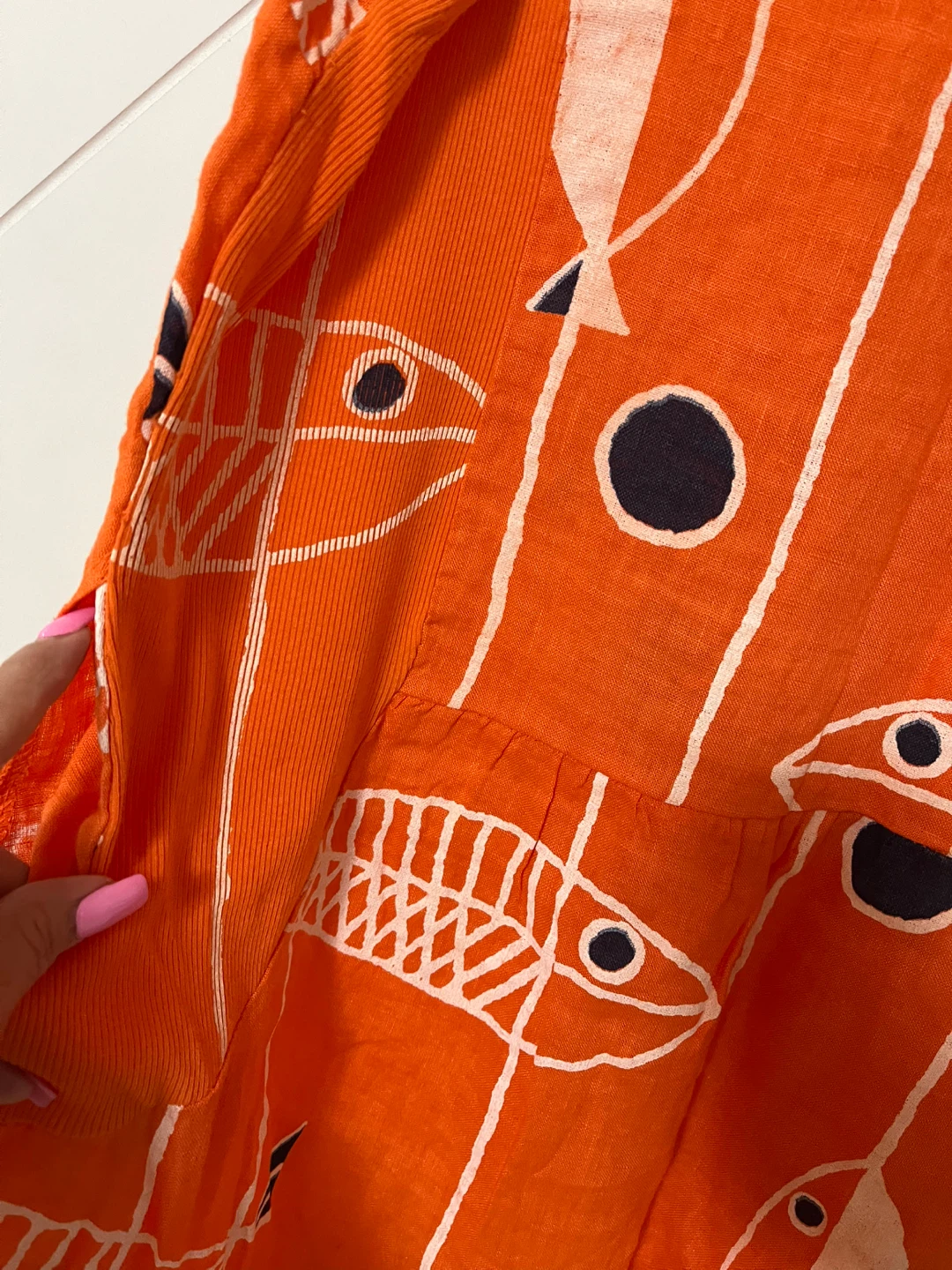 Beyond Capri Orange Fish Print Sleeveless Dress - photo 5