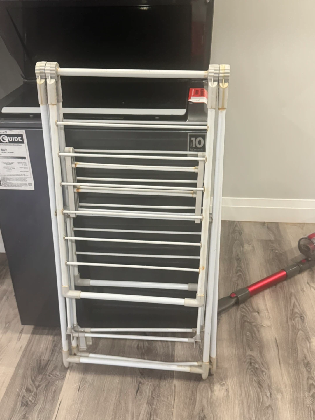 White Folding Clothes Drying Rack
