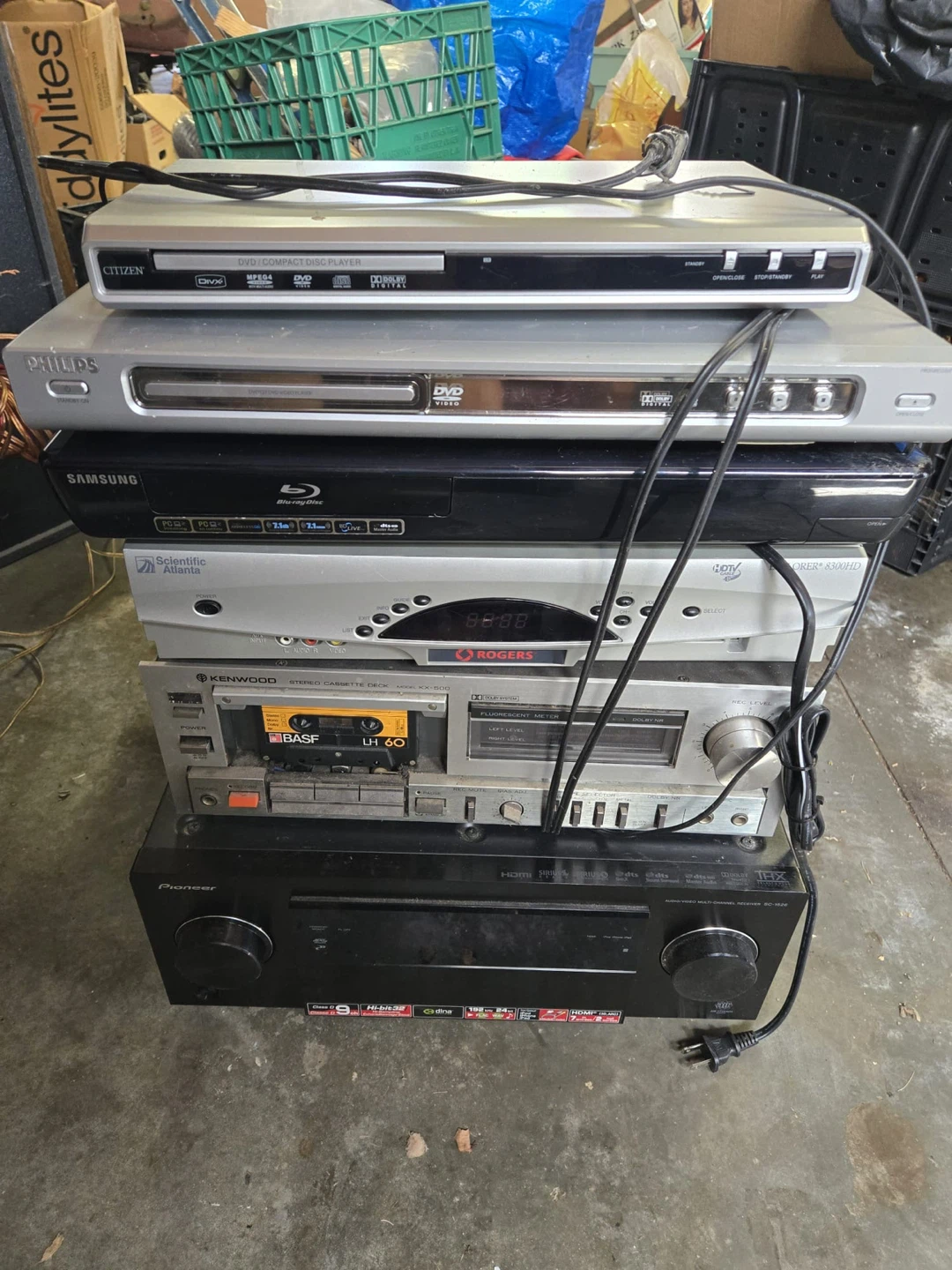 Stack of Audio/Video Components