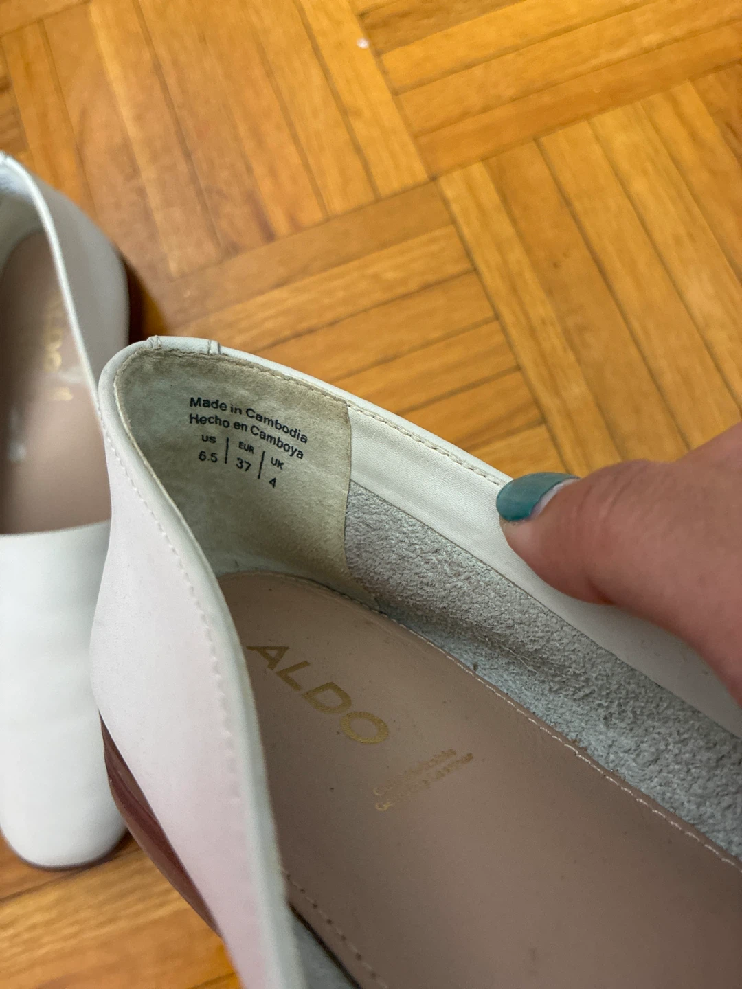 ALDO White Leather Loafers Size 6.5 - photo 3