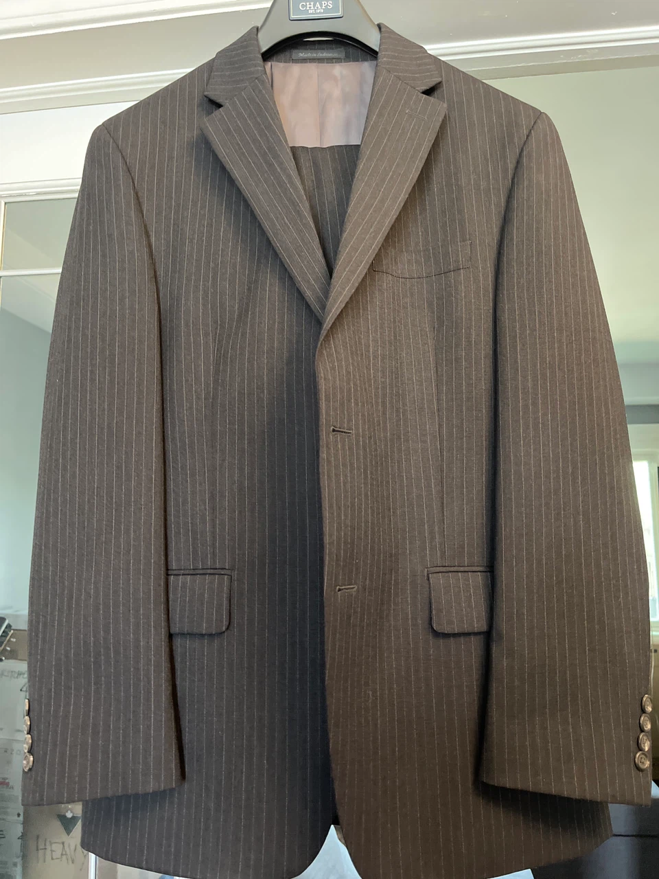 Chaps Men's Pinstripe 2-Piece Suit Jacket