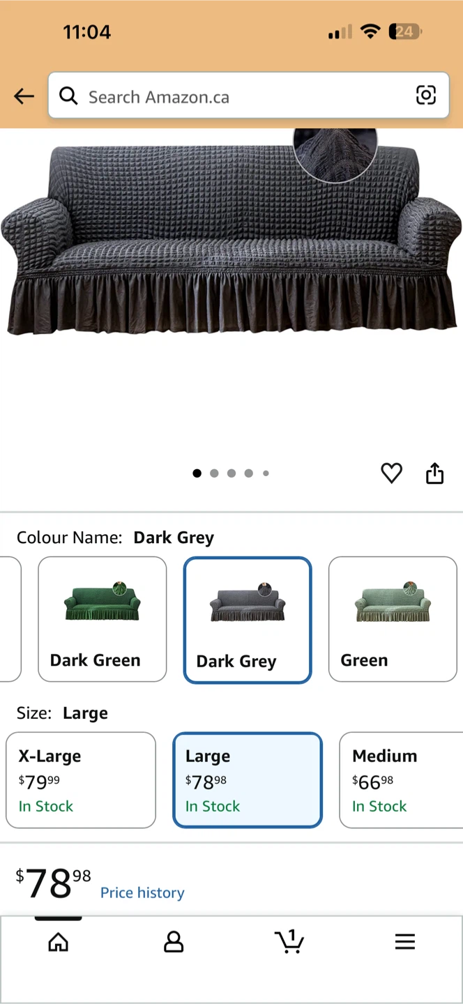 Dark Grey Sofa Cover - Large - photo 2