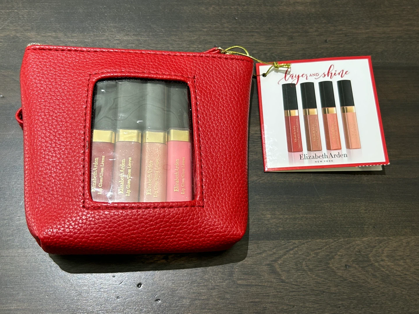 Elizabeth Arden Layer and Shine Lip Gloss Set with Pouch
